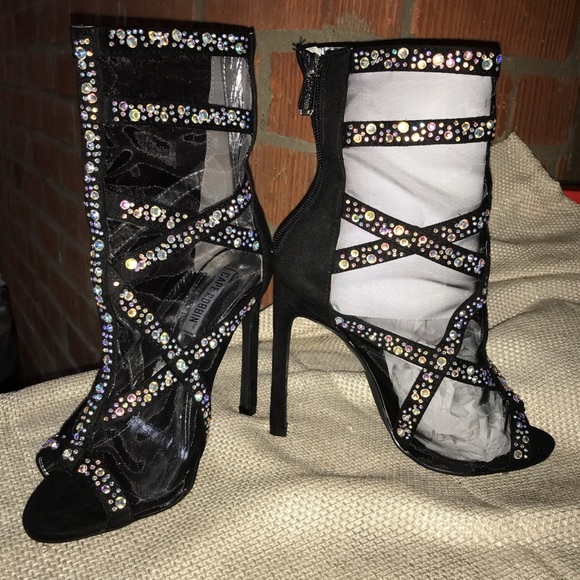 Black Crystal Booties - Picture 3 of 4